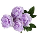 Sztuczny Bukiet 7 Piwonii Wrzosowy 36cm - Dekoracja Wysokiej Jakości - obrazek 3