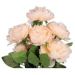 Piwonie sztuczne w kolorze kremowym, 7 sztuk, wysokość 36 cm - obrazek 2