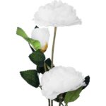 Sztuczna Gałązka z Trzema Piwoniami 65 cm - Kolor Biały - obrazek 2