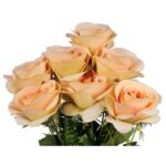 Bukiet Sztucznych Róż Kolor Kremowy - 7 Sztuk, Wysokość 45cm - obrazek 2