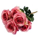 Bukiet 7 róż 45cm kolor różowy - obrazek 3