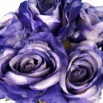 BUKIET 7 RÓŻ Z DODATKAMI 46 CM KOLOR FIOLETOWY - obrazek 2