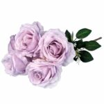 BUKIET 7 RÓŻ Z DODATKAMI 46 CM KOLOR JASNO FIOLETOWY - obrazek 3