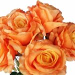 BUKIET 7 RÓŻ Z DODATKAMI 46 CM KOLOR JASNO POMARAŃCZOWY - obrazek 2