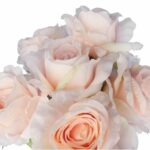 BUKIET 7 RÓŻ Z DODATKAMI 46 CM KOLOR KREMOWY - obrazek 2