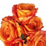 BUKIET 7 RÓŻ Z DODATKAMI 46 CM KOLOR POMARAŃCZOWY - obrazek 2