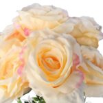 BUKIET 7 RÓŻ Z DODATKAMI 46 CM KOLOR ŻÓŁTY - obrazek 2