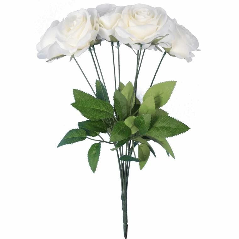 FLVXX004B BUKIET 9 RÓŻ 44 CM KOLOR BIAŁY - obrazek 1