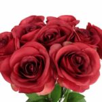 BUKIET 9 RÓŻ 44 CM KOLOR CZERWONY - obrazek 2