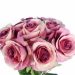 BUKIET 9 RÓŻ 44 CM KOLOR FIOLETOWY - obrazek 2