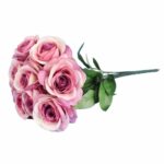 BUKIET 9 RÓŻ 44 CM KOLOR FIOLETOWY - obrazek 3