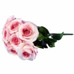 BUKIET 9 RÓŻ 44 CM KOLOR JASNO RÓŻOWY - obrazek 3