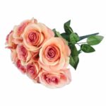 BUKIET 9 RÓŻ 44 CM KOLOR ŁOSOSIOWY - obrazek 3