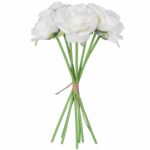 BUKIET 7 RÓŻ 37 CM KOLOR BIAŁY