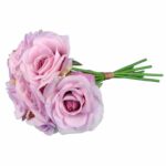 BUKIET 7 RÓŻ 37 CM KOLOR JASNY FIOLET - obrazek 3