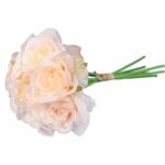 BUKIET 7 RÓŻ 37 CM KOLOR KREMOWY - obrazek 3