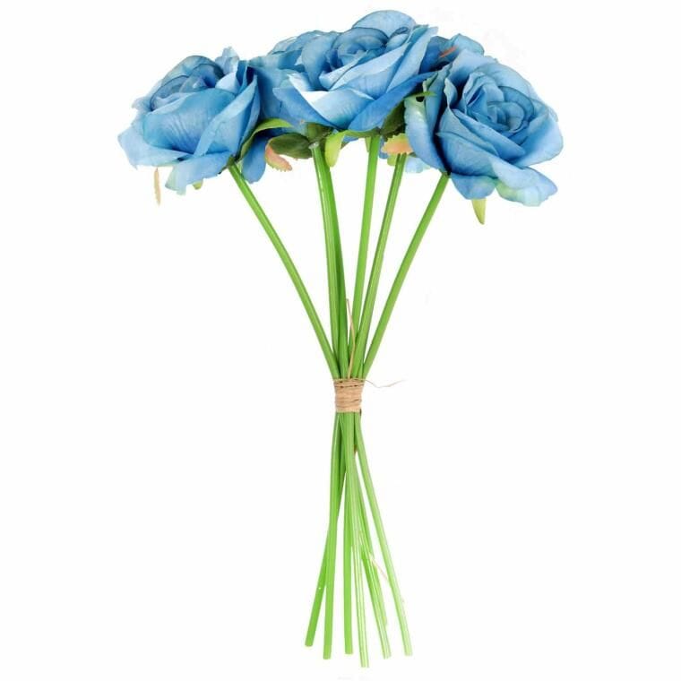 FLVXX011NIEB BUKIET 7 RÓŻ 37 CM KOLOR NIEBIESKI - obrazek 1