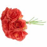 BUKIET 7 RÓŻ 37 CM KOLOR  POMARAŃCZOWY - obrazek 3