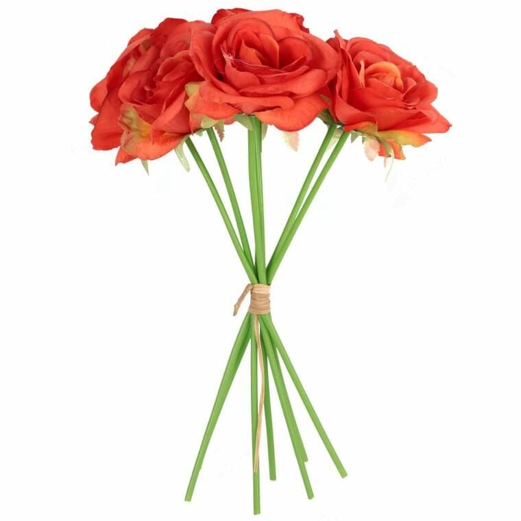 FLVXX011POM BUKIET 7 RÓŻ 37 CM KOLOR POMARAŃCZOWY - obrazek 1
