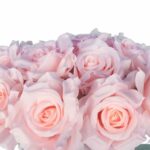 BUKIET 9 RÓŻ 48 CM KOLOR JASNY RÓŻ - obrazek 2