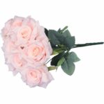 BUKIET 9 RÓŻ 48 CM KOLOR JASNY RÓŻ - obrazek 3