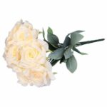 BUKIET 9 RÓŻ 48 CM KOLOR KREMOWY - obrazek 3