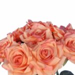 BUKIET 9 RÓŻ 48 CM KOLOR POMARAŃCZOWY - obrazek 2