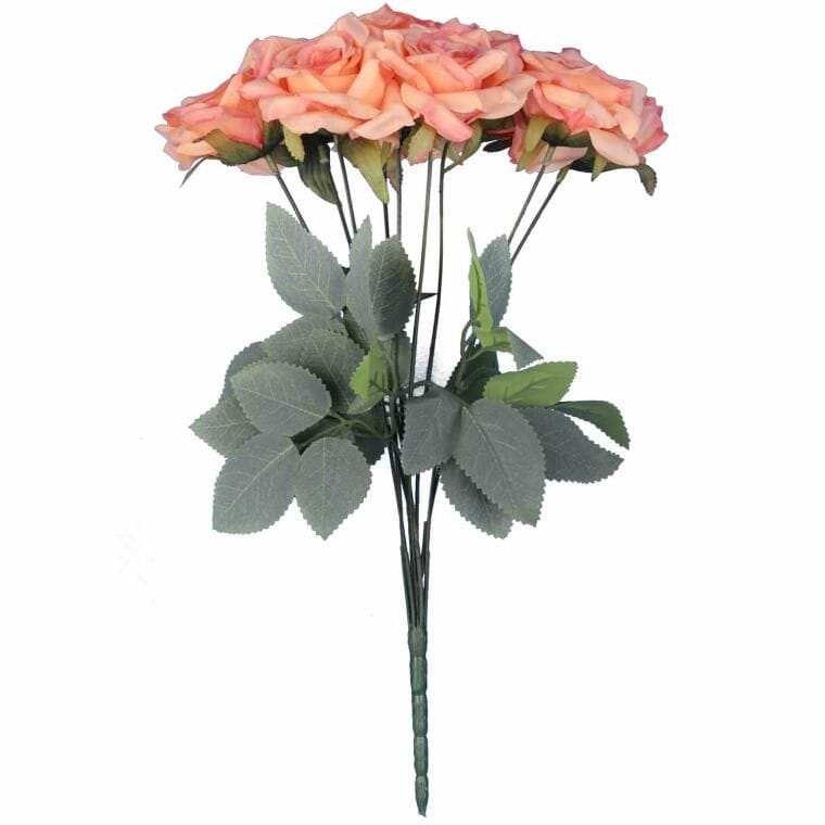 FLVXX012P BUKIET 9 RÓŻ 48 CM KOLOR POMARAŃCZOWY - obrazek 1