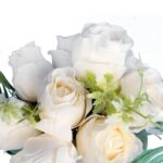 BUKIET 10 RÓŻ 30 CM KOLOR BIAŁY - obrazek 2