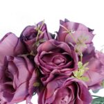 BUKIET 10 RÓŻ 30 CM KOLOR FIOLETOWY - obrazek 2