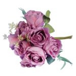 BUKIET 10 RÓŻ 30 CM KOLOR FIOLETOWY - obrazek 3
