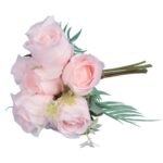 BUKIET 10 RÓŻ 30 CM KOLOR JASNY RÓŻ - obrazek 3