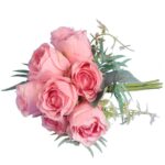 BUKIET 10 RÓŻ 30 CM KOLOR RÓŻOWY - obrazek 3