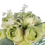 BUKIET 10 RÓŻ 30 CM KOLOR ZIELONY - obrazek 2