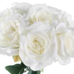 BUKIET 9 ELEGANCKICH RÓŻ 48 CM KOLOR BIAŁY - obrazek 2