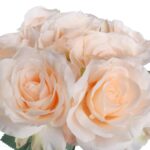 BUKIET 9 ELEGANCKICH RÓŻ 48 CM KOLOR KREMOWY - obrazek 2