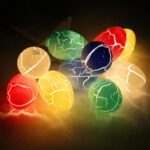 Girlanda Świetlna Wielkanocna z Jajek LED - Dekoracja Rustykalna 10Lamp, Kolorowe, Zasilanie Bateryjne - obrazek 3
