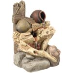 Fontanna Dekoracyjna ze Światłem - Stylizowana na Kamień 36x24x50 cm - obrazek 2