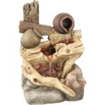 Fontanna Dekoracyjna ze Światłem - Stylizowana na Kamień 36x24x50 cm