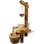 Podświetlana Fontanna Dekoracyjna Stylizowana na Kamień o Wielkości 90x70x153 cm