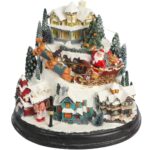 Szwedzka pozytywka ŚWIĄTECZNE MIASTECZKO ruchoma grająca ledowa wewnętrzna IP20 - obrazek 2
