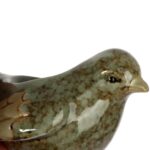 Świecznik Ceramiczny w Kształcie Ptaka, Zielony, 14 cm - obrazek 3