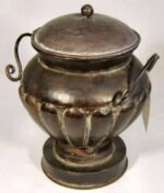 Waza z metaloplastyki w kolorze brązowym z uszami - obrazek 2