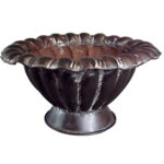 Brązowa Waza Metaloplastyczna do Dekoracji i Kompozycji Kwiatowych