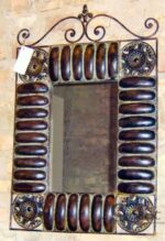 Lustro Prostokątne z Metaloplastyki Czarne 80x54cm - obrazek 2