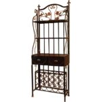 Regał Industrialny z Efektem Postarzania Czarno-Brązowy z Metaloplastyki