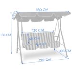 Huśtawka Ogrodowa Goliat Niebieska o Wysokiej Wytrzymałości - obrazek 3