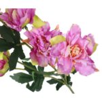 Gałązka z Sześcioma Mini Piwoniami Fioletowymi - Kwiat Sztuczny 60 cm - obrazek 3