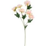 GAŁĄZKA SZTUCZNYCH MINI PIWONII W KOLORZE ŁOSOSIOWYM - 60 CM - obrazek 2
