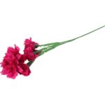 Gałązka Dekoracyjna z 5 Ciemno Fioletowych Goździków - Realistyczny Wygląd, 68 cm - obrazek 2